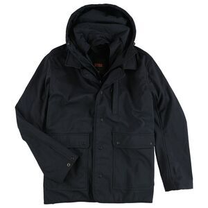 BASS OUTDOOR Mens Detachable Hood Barn Coat Outerwear, Black, NWT